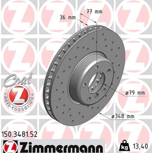 Brzdový kotouč ZIMMERMANN 150.3481.52